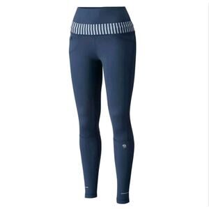 Mountain Hardwear 32 Degree Hi Rise Legging Womens Small Blue White Hiking Warm
